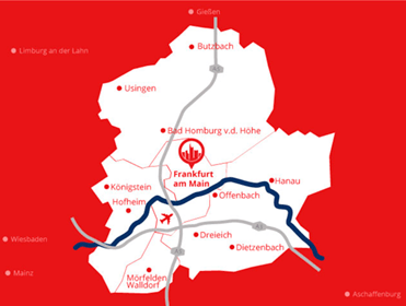Karte Jobs für Frankfurt